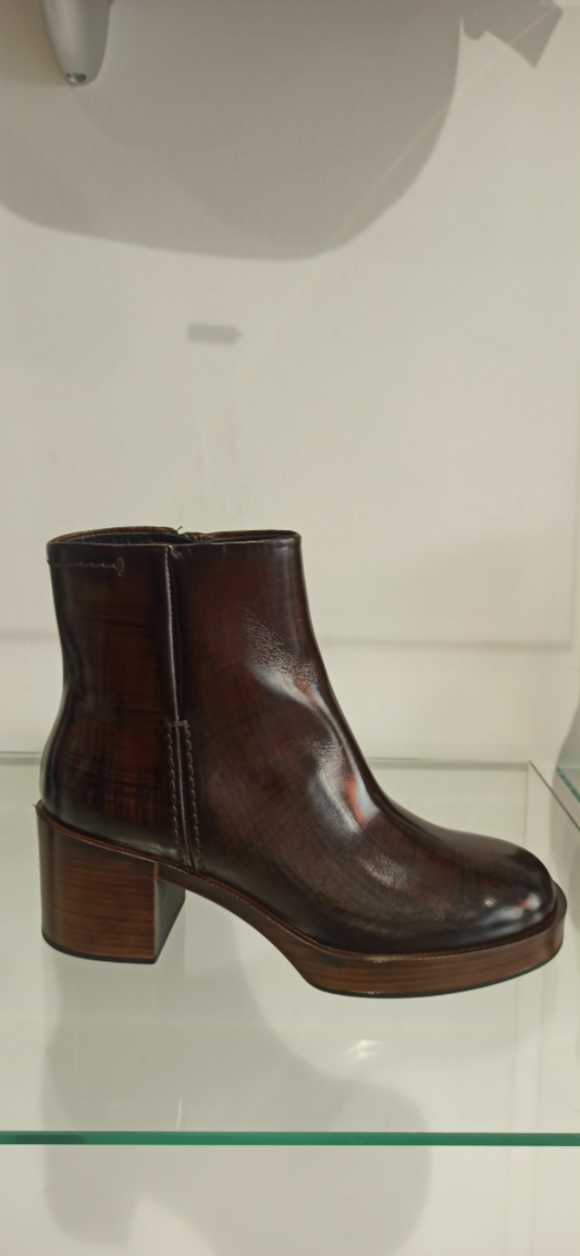 pons quintana bottine cuir cristin chocolat doublée cuir