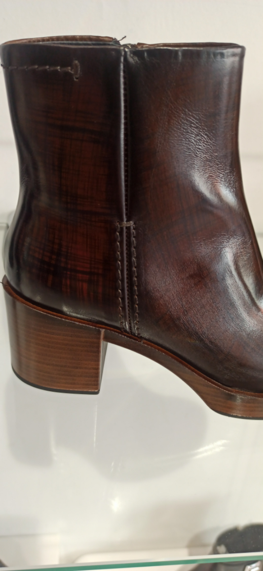 pons quintana bottine cuir cristin chocolat doublée cuir