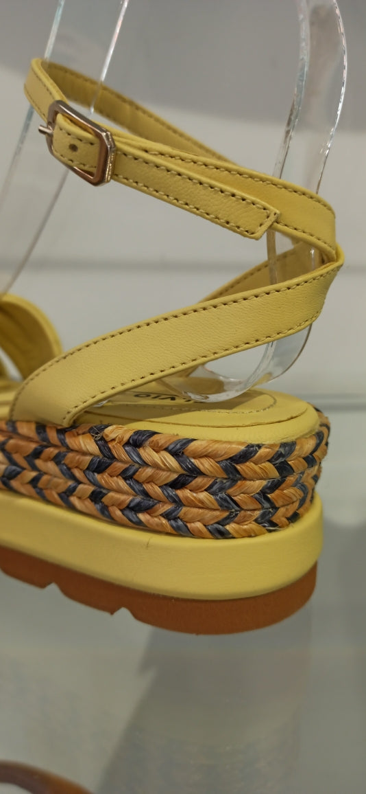 elvio zanon sandales plates lemon