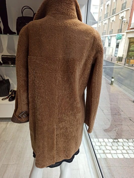suite 109 manteau redingote camel