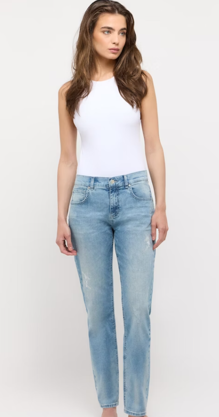 angels jeans boyfriend blanc ou bleu