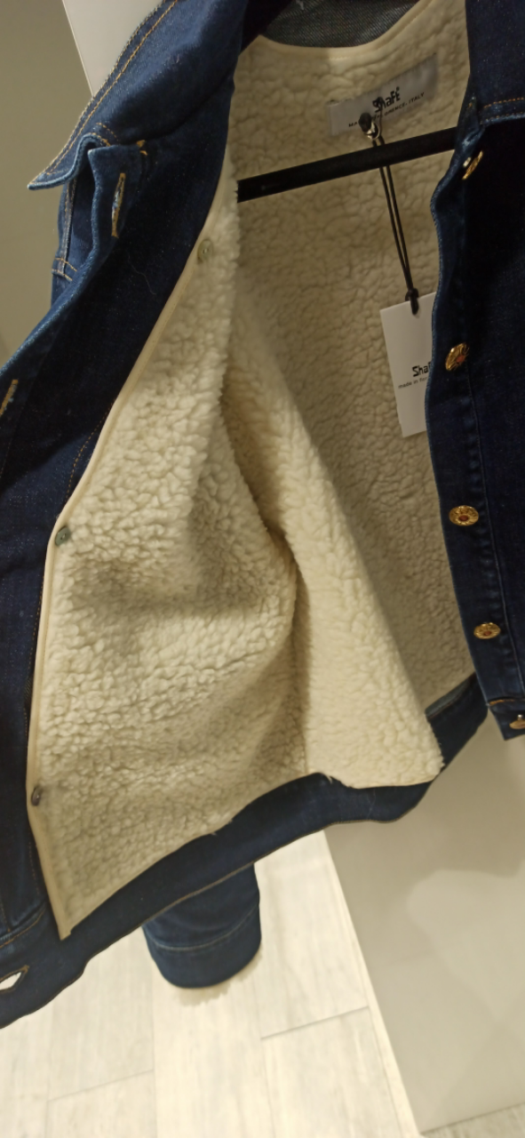 Veste En Jean Doublée Moonage Avec Doublure Amovible En Fausse Peau D’Agneau, vue détaillée des poches à rabat