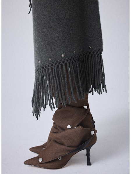 notshy jupe portefeuille 100% cachemire 2 fils jauge 12 rima