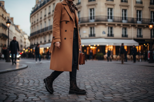 Boots camouflage dans les rues de Paris