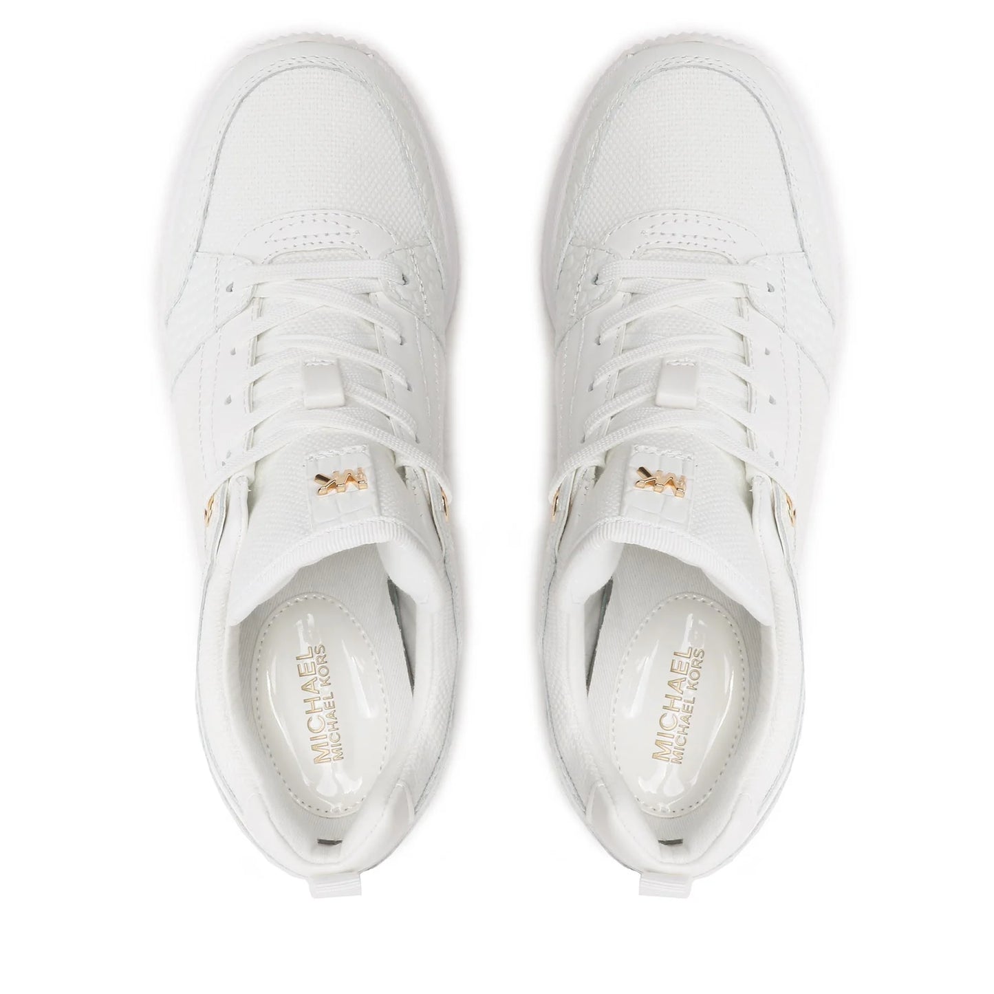 michael kors sneakers compensés blanc