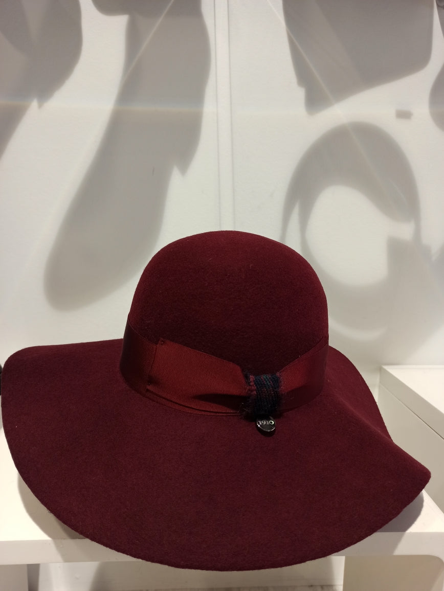 catarzi chapeau prune bordeaux