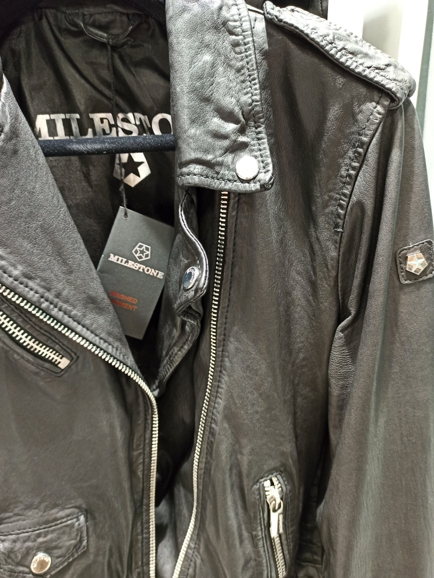 milestone blouson perfecto cuir agneau