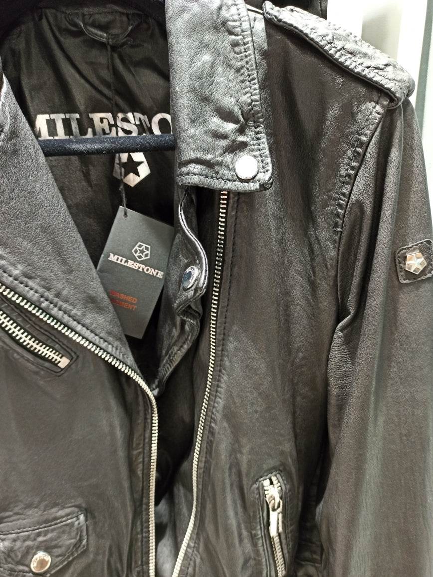 milestone blouson perfecto cuir agneau