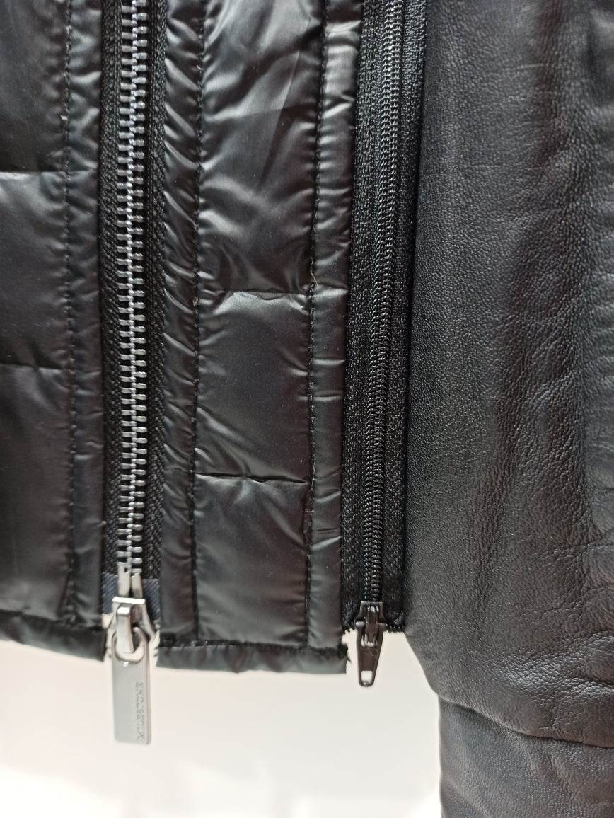 milestone doudounes cuir noir