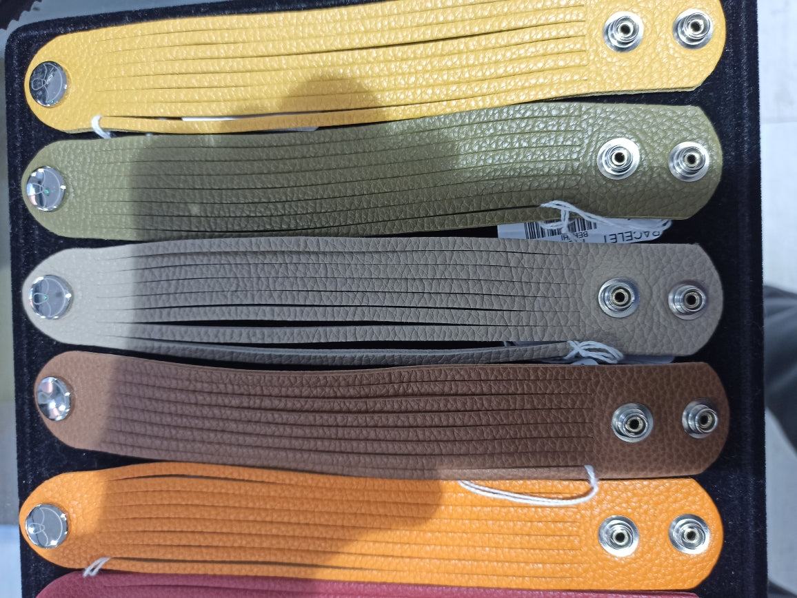 bracelets cuir Berthille maison française avec fermeture pression deux crans en plusieurs couleurs