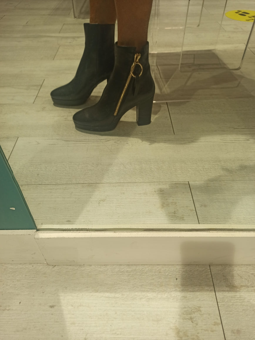 lola cruz boots plateforme noire