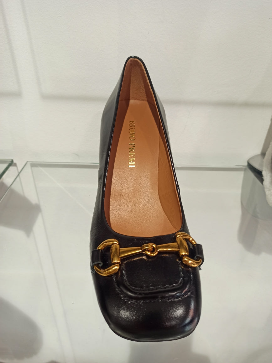 bruno premi mocassin noir à talon