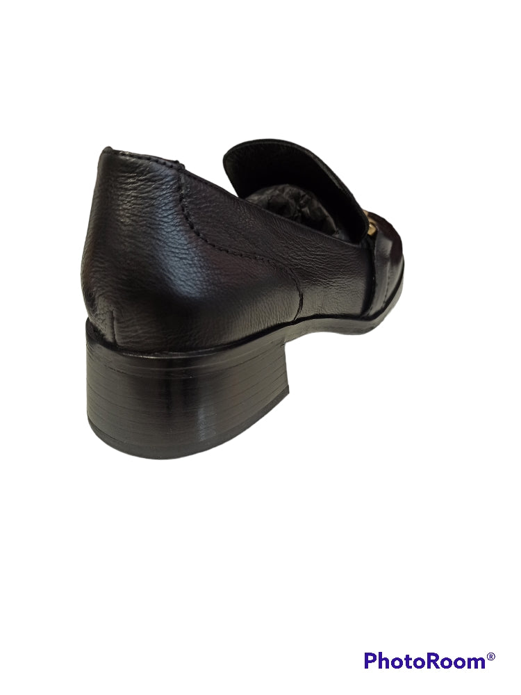 bruno premi mocassin cuir noir