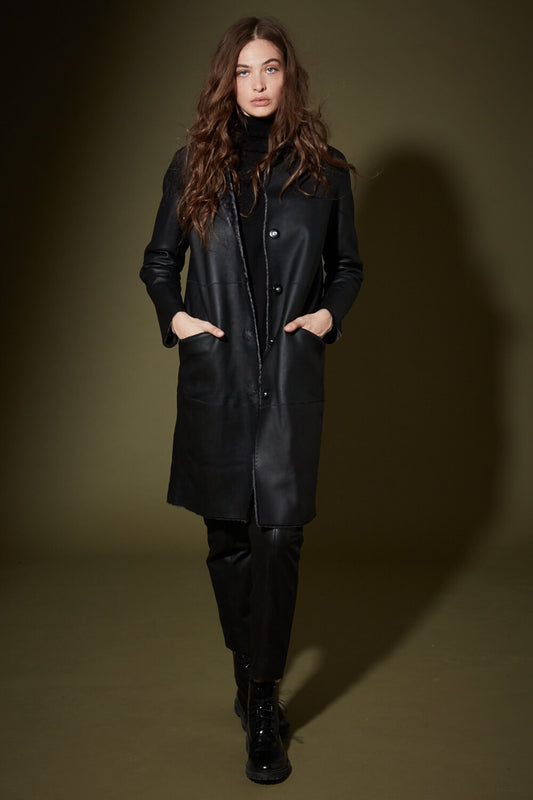 ventcouvert manteau peau lainée façon astrakan