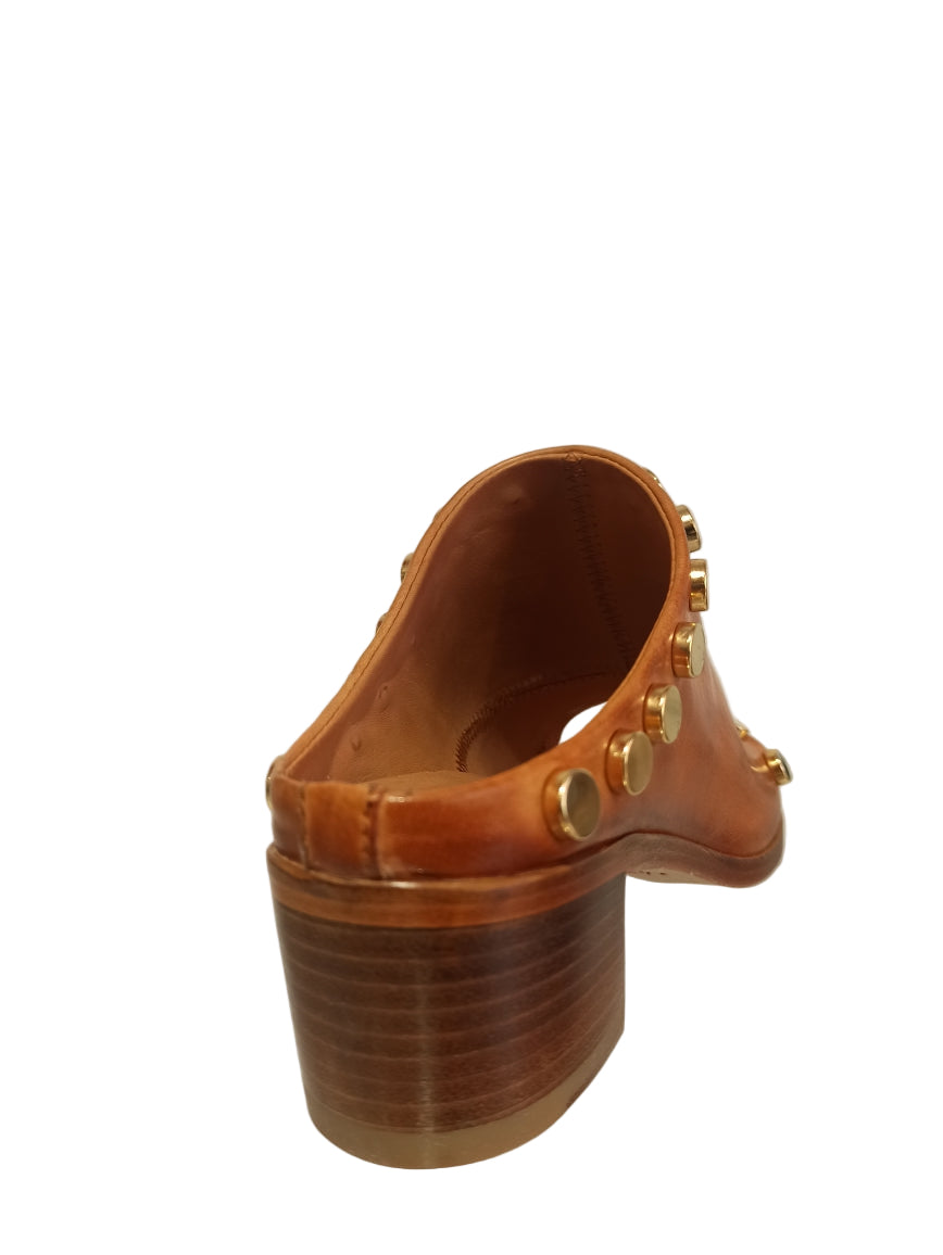 bottega di lisa mule cuir caramel rock