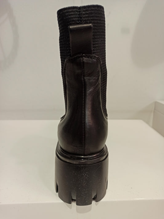 fru.it boots boots cuir élastique noir