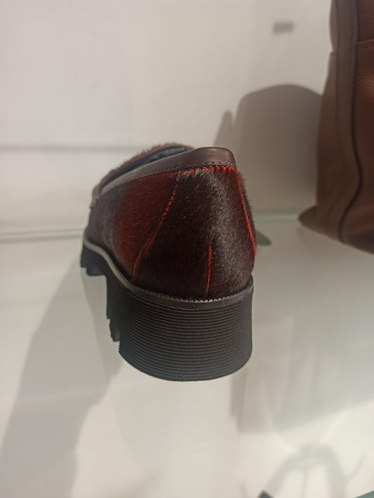 pons quintana mocassin poil de vachette marron