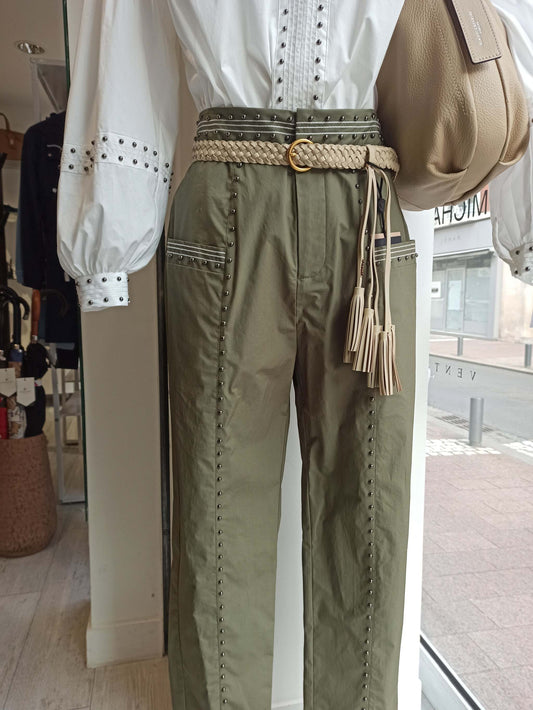 twinset pantalon taille haute