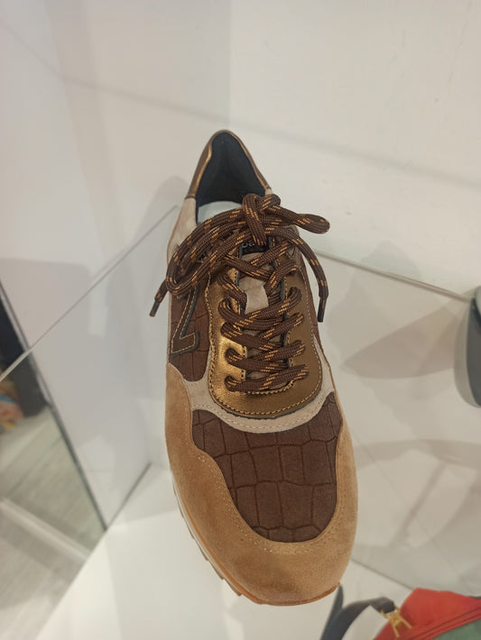 nathan baume sneakers beige et choco