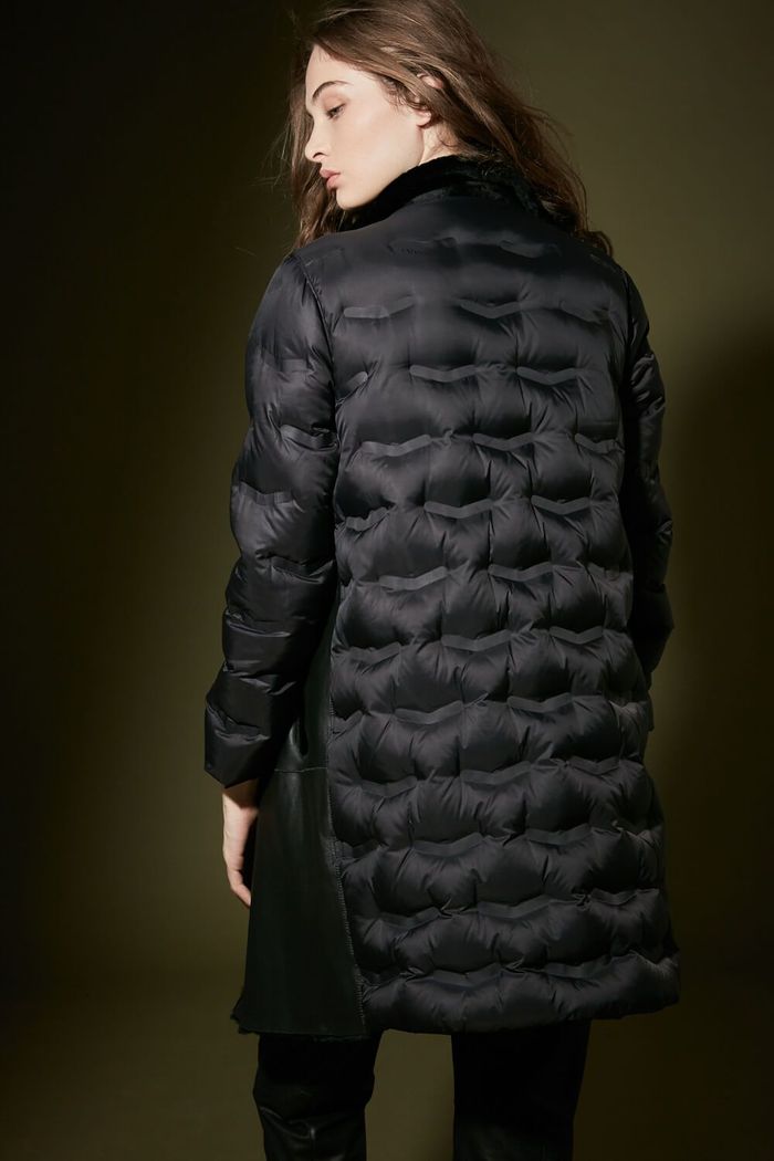 ventcouvert manteau doudoune et peaux lainée façon astrakan