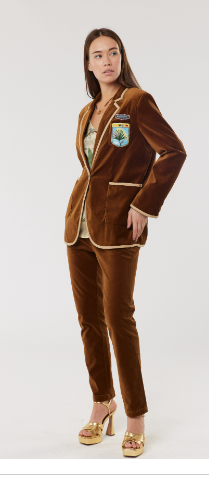 me 369 simone velours brown blazer