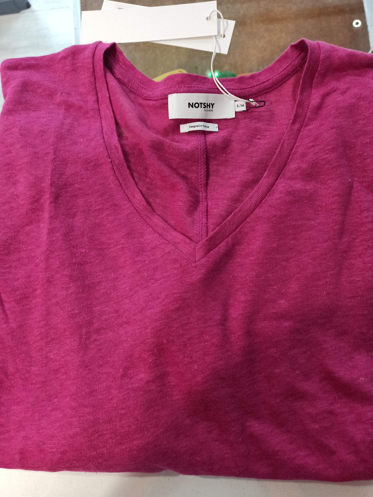 notshy tee-shirt poncho col v emilie la vie en acidulé