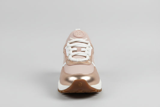Michael kors sneakers rose pale en métallic nappa 