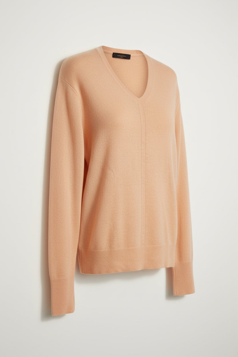 pull cachemire coloris sorbet abricot
