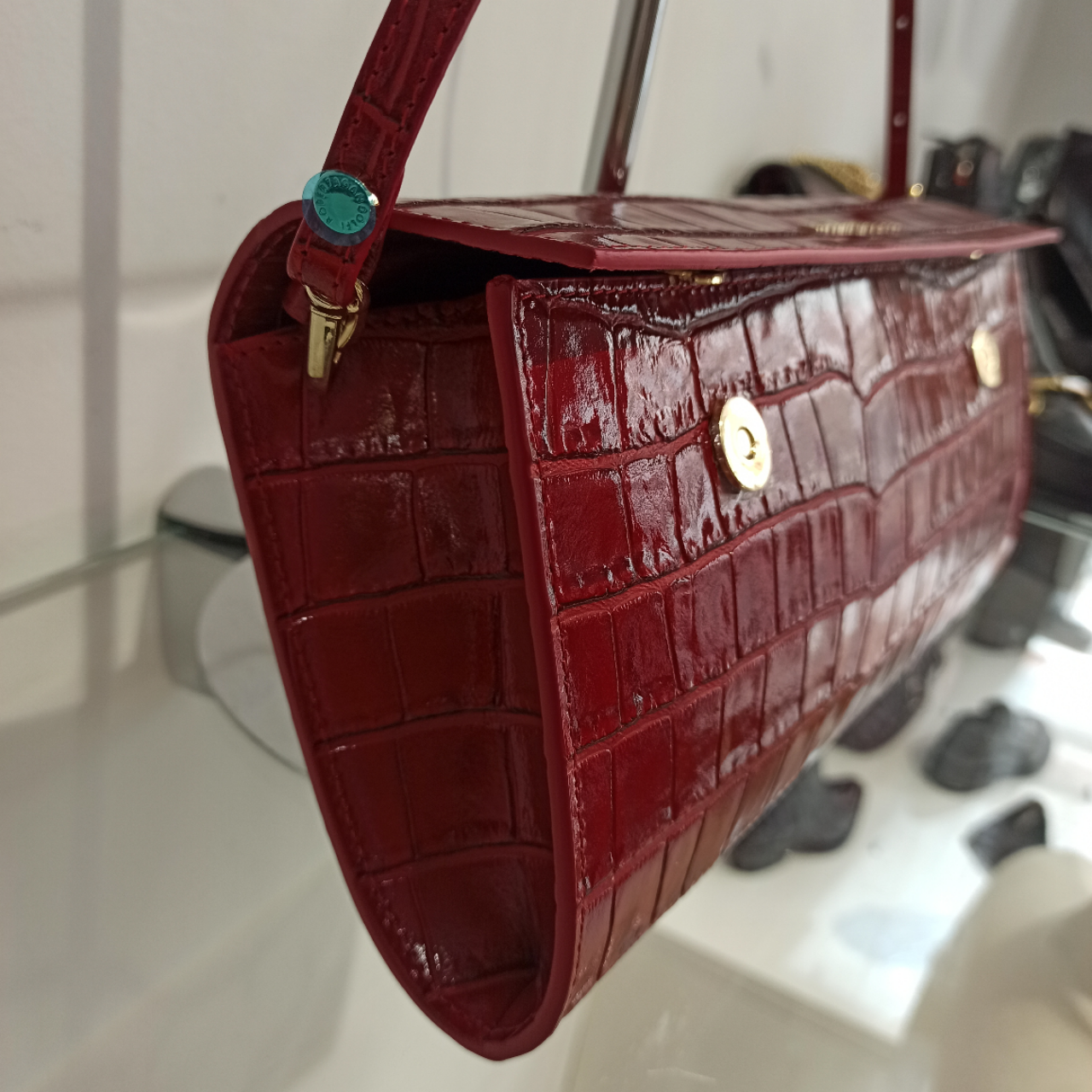 roberta gandolfi sac baguette rouge