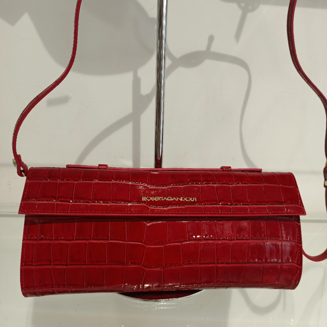 roberta gandolfi sac baguette rouge