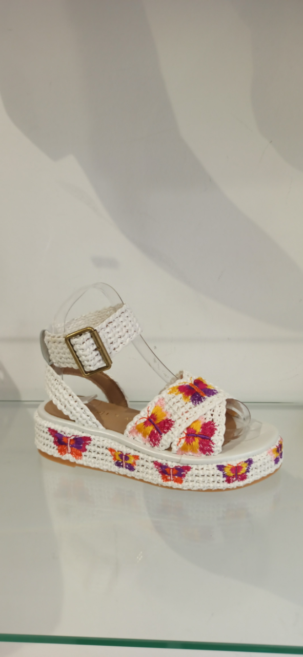 fiorina sandale blanche raffia