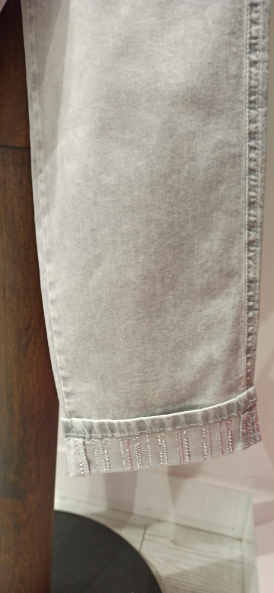 angels jeans femme darleen crop gris perle