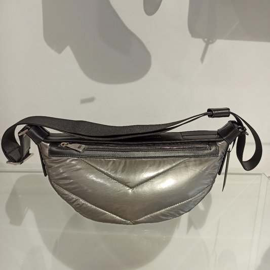 roberta gandolfi sac banane en tissu argent