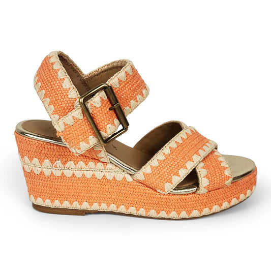 fiorina sandale compensée orange