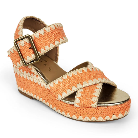 fiorina sandale compensée orange