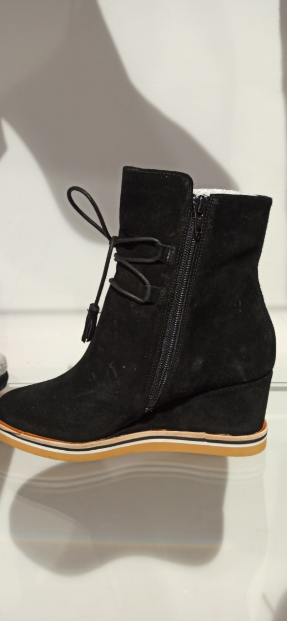 nathan baume bottines compensées noires