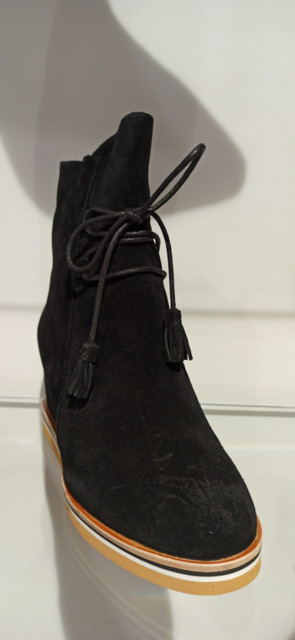 nathan baume bottines compensées noires