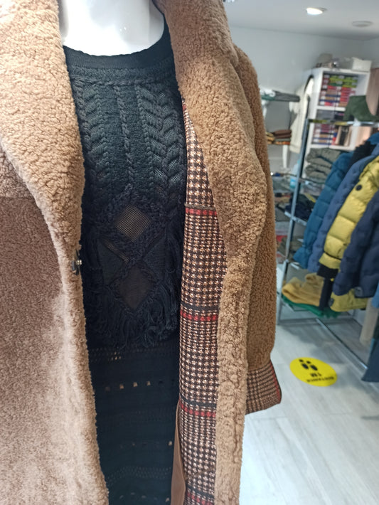 suite 109 manteau redingote camel