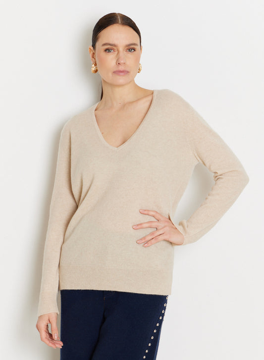 notshy pull femme cachemire col v leopoldine