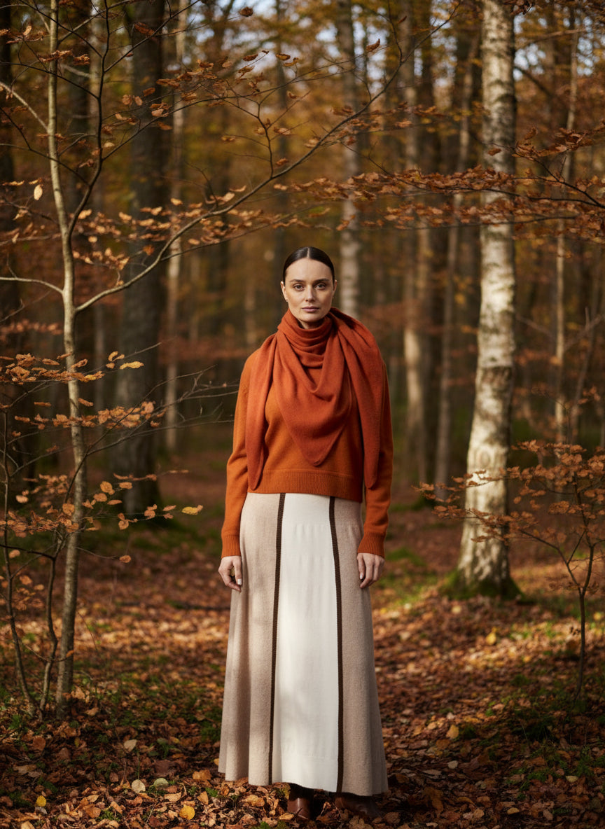 echarpe triangle 100% cachemire