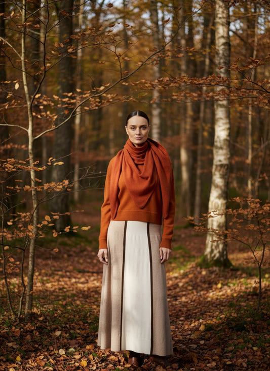 echarpe triangle 100% cachemire