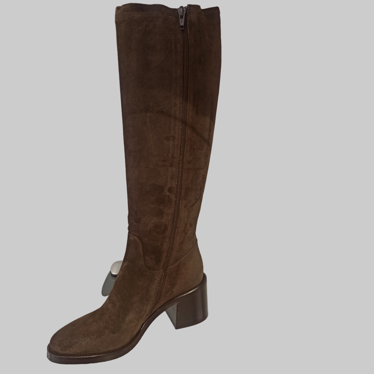 Bottines Chunky Ankle Boots Femme ROSEGOLD - Daim Marron - Taille US 7.5 (EUR 37.5) - Occasion - Prix Réduit