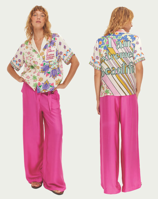 Me 369 Chemise manche courte col façon polo collection Markers