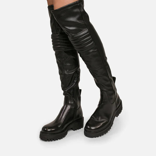 bruno premi bottes genouillère noire