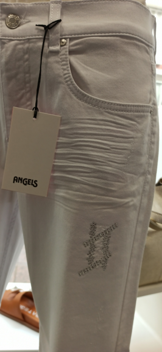 angels jeans boyfriend blanc ou bleu