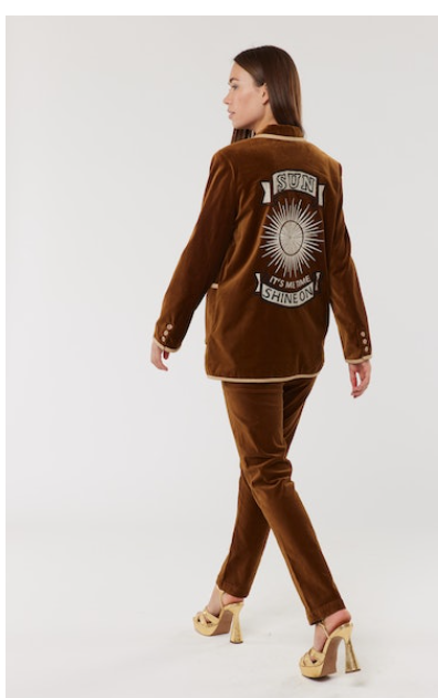 me 369 leona velours pantalon chocolat