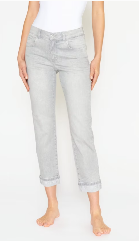 angels jeans femme darleen crop gris perle