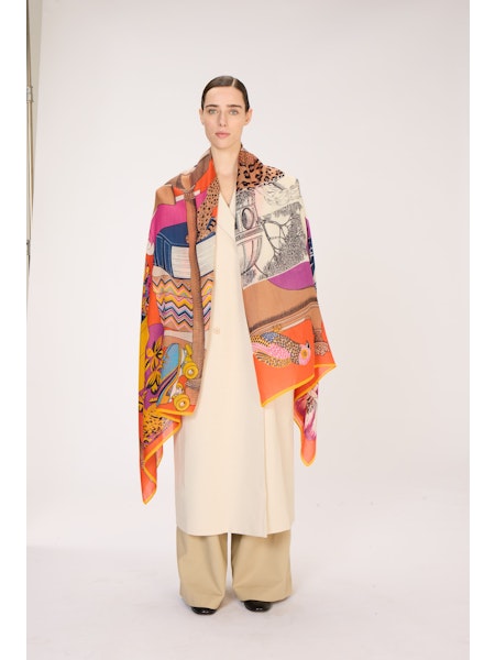 inoui editions foulard étole 100 % laine  atelier