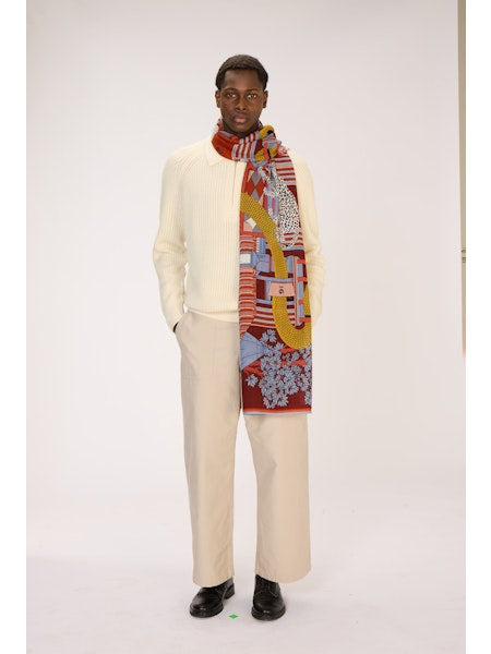 inoui editions foulard  100 % laine nicolas coloris automne