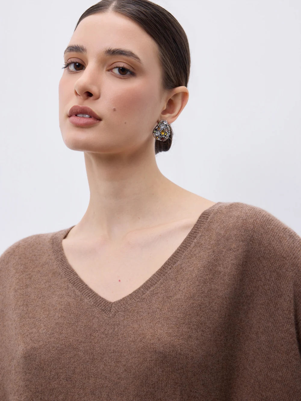 notshy pull poncho cachemire fenna frangé